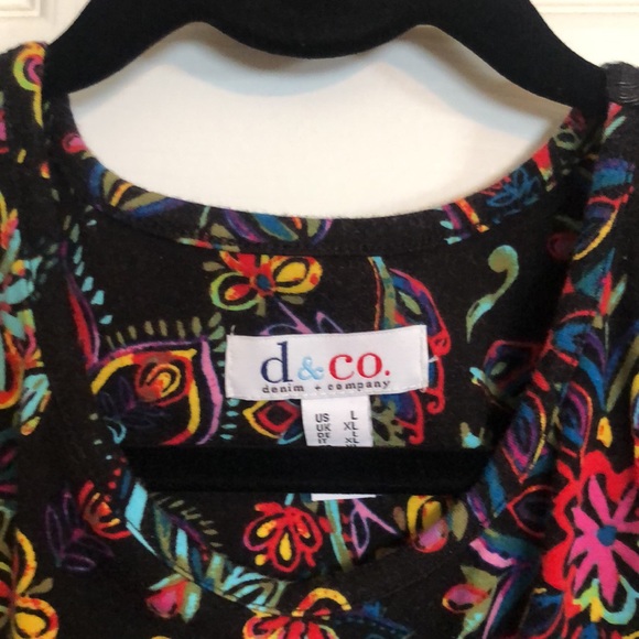 Denim & Company vibrant colors on black - Picture 3 of 3